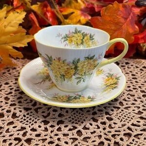 VNTG Bone China Royal Albert Blossom Time Series Laburnum Teacup and Saucer